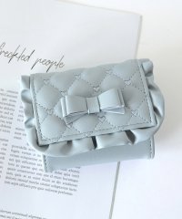 SECRET DOOR/シークレットドア SecretDoor ハート 刺繍 キルト リボン フリル ボックスコイン 三つ折り財布 ミニ財布 レモン/506982392