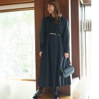 form forma/フォルムフォルマ form forma 【喪服・礼服】【藤本美貴さん×formforma】バンドカラー異素材ワンピース/506983379