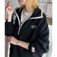 Classical Elf/クラシカルエルフ Classical Elf 《JaVa ジャバコラボ》ワンポイント刺繍バイカラー裏起毛ハーフジップブルゾン(セットアップ可能)/506983424