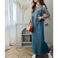 Classical Elf/クラシカルエルフ Classical Elf 《Javaジャバコラボ》大人のカジュアル。綿100ペインターロングデニムジャンパースカートサロペット/506983421