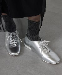 MAISON BREEZE/MAISON BREEZE レースアップシューズ ダンスシューズ シルバー フラットシューズ スクエアトゥ ホワイト ブラック 紐靴/506984427