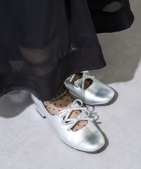 MAISON BREEZE reveur/MAISON BREEZE reveur リボン パンプス シルバー ローヒール メタリック フラットシューズ シューズ 靴 エナメル/506984428