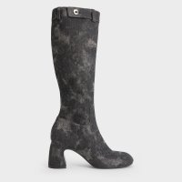 CHARLES & KEITH/ブロックヒール ロングバイカーブーツ/506984470