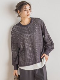 Droite Lautreamont/ドロワット ロートレアモン Droite lautreamont メッシュプルオーバー≪手洗い可能≫/506985104