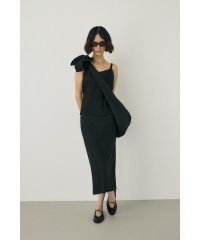 moussy/サテンミディスカート　リサイクルポリエステル×レーヨン素材/506986041