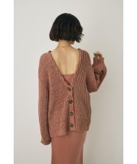 moussy/メランジニットカーディガン　コットン×リサイクルポリエステル混/506986047