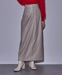 MAISON BREEZE reveur/MAISON BREEZE reveur 合皮 ステッチ ストレート スカート ロングスカート スリット レザースカート Iライン DTK/506988517