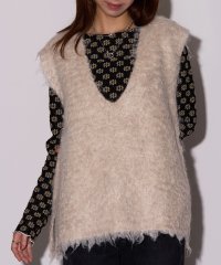 MAISON BREEZE reveur/MAISON BREEZE reveur ブークレ シャギー Vネック ベスト トップス レイヤード ノースリーブ DTK/506988518