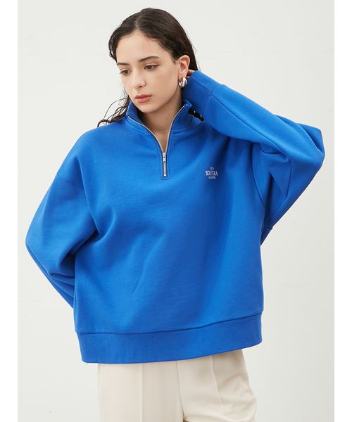 セール 50%OFF】ハーフジップスウェットプルオーバー【マシーン