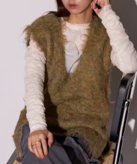 MAISON BREEZE reveur/MAISON BREEZE reveur ブークレ シャギー Vネック ベスト トップス レイヤード ノースリーブ DTK/506988518