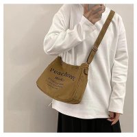 And Kawaii/アンドカワイイ And Kawaii レタープリントキャンバスショルダーバッグ 肩がけ 韓国 買い物/506989844