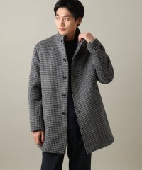 a.v.v (MEN)/【ON/OFF兼用】ウールライトビーバーチェック柄スタンドカラーコート（ミドル丈）/506758358
