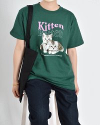 Spiritoso/スピリトーゾ Spiritoso kitten猫プリントTシャツ/506973040