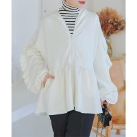 KOBE LETTUCE/コウベレタス KOBE LETTUCE 袖フリルペプラムダイバーパーカー [K1341]/506990346