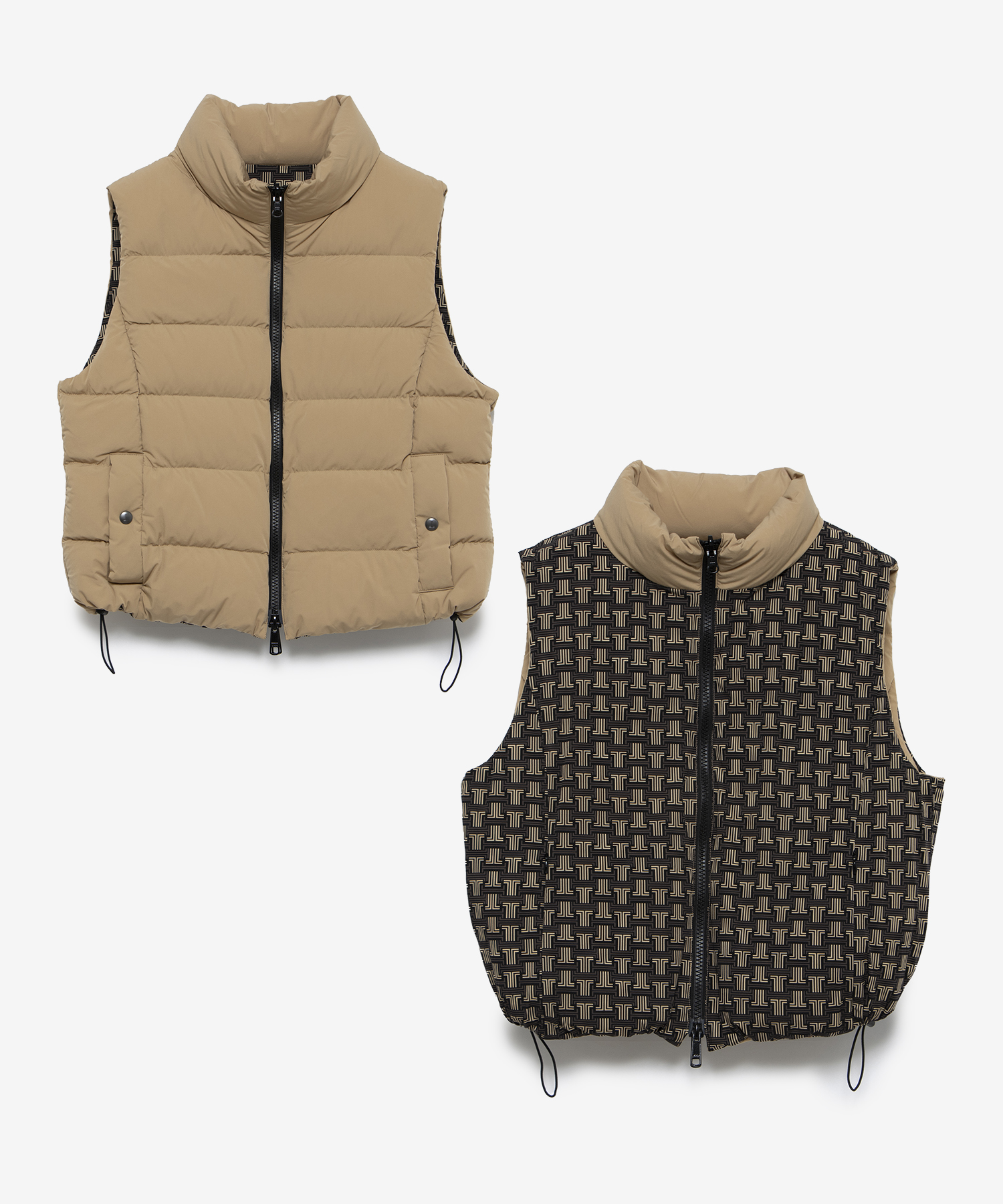 LANVIN ランバン　リバーシブル　ダウンベスト　ドット　水玉　サイズ40 LANVIN ランバン リバーシブル ダウンベスト ドット 水玉 サイズ