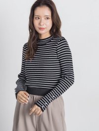 VICKY/ビッキー VICKY リブ袖ボタンハイネックニット≪手洗い可能≫/507002697