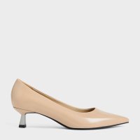 CHARLES & KEITH/パテント ポインテッドトゥキトゥンヒールパンプス/507004031