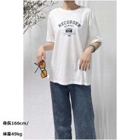 And Kawaii/アンドカワイイ And Kawaii ロゴプリント 半袖Tシャツ カジュアル 韓国 ゆったり tシャツトップス/507004996