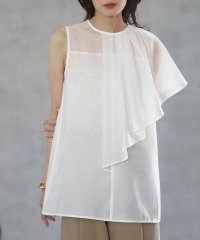 ELFRANK/エルフランク ELFRANK アシンメトリーフリルシアーブラウス【洗える】/507005416