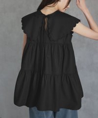 ELFRANK/エルフランク ELFRANK スカラップビックカラーティアードチュニック丈ブラウス【洗える】/507005423