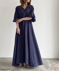 RASW/ラス RASW インナー付きストライプボリュームワンピース/507005574