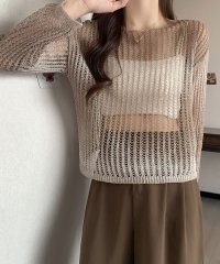 VIVIDLADY/ビビッドレディ VIVIDLADY 2wayメッシュニットセーター レディース シアー/507005936