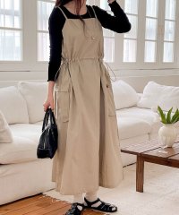 VIVIDLADY/ビビッドレディ VIVIDLADY ドローストリングロングワンピース ジャンパーワンピース 春ワンピース/507005948