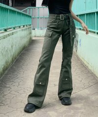 VIVIDLADY/ビビッドレディ VIVIDLADY ベルト付きフレアカーゴパンツ レディース ボトムス/507005958