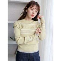 READY MADES/レディメイド LADYMADE オープンスリーブボーダーニット/507006272