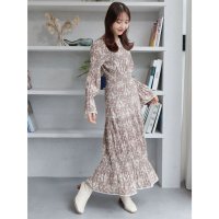 READY MADES/レディメイド LADYMADE キーネックバイカラープリーツワンピース/507006289