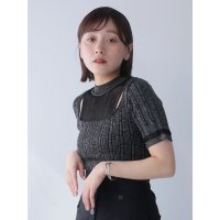 READY MADES/レディメイド LADYMADE スリットシアーレイヤードラメニット/507006305