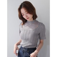 READY MADES/レディメイド LADYMADE スリットシアーレイヤードラメニット/507006305