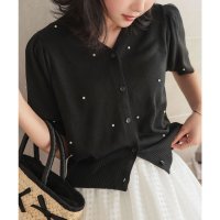 KOBE LETTUCE/コウベレタス KOBE LETTUCE パール付きサマーニットカーディガン [C7133]/507006380
