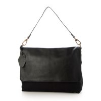 BICASH/ビカーシ BICASH レザーフラップ キャンバス ショルダーバッグ/507006559