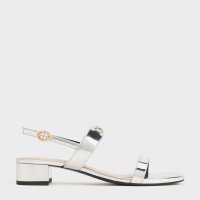 CHARLES & KEITH/メタリックアクセント ブロックヒールサンダル/507008466