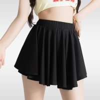 ica/アイカ ica インナーパンツ付き リブカットソー フレア ミニスカート フレアスカート スコート ショート丈 ミニ丈 フリル ハイウエスト 下 インナー 春夏/507008831