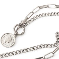 Noelmarket/ノエルマーケット Noelmarket ネックレス 金属アレルギー対応 つけっぱなし コインネックレス ステンレス 大人 可愛い おしゃれ ゴールド シルバー /507008838