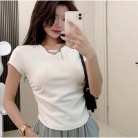 And Kawaii/アンドカワイイ And Kawaii Tシャツ きれいめ カジュアル 半袖 ショート丈 Uネック レディースファッショ/507009034