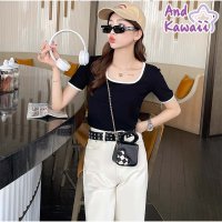 And Kawaii/アンドカワイイ And Kawaii バイカラーTシャツ 半袖 カジュアル ショート丈 夏服/507009041