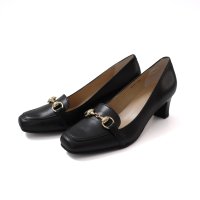 pointer/【本革】パンプス ローファー ビット付きパンプス ヒールアップ 日本製 レディース 黒 ビジネス 通勤 PO5226/507009081