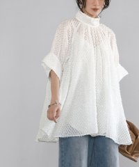 ELFRANK/エルフランク ELFRANK カットジャガードハイネックAラインブラウス/507009165