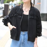 REAL STYLE/リアルスタイル REAL STYLE ジャケット ジャンパー レディース レイヤード 重ね着 透け感 フリル シアー ふんわり 軽い 可愛い おしゃれ 上着 春/507009176