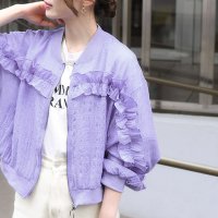 REAL STYLE/リアルスタイル REAL STYLE ジャケット ジャンパー レディース レイヤード 重ね着 透け感 フリル シアー ふんわり 軽い 可愛い おしゃれ 上着 春/507009176