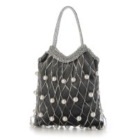 kakatoo /カカトゥ kakatoo パール風ビーズ編み込メッシュバッグ/507009537