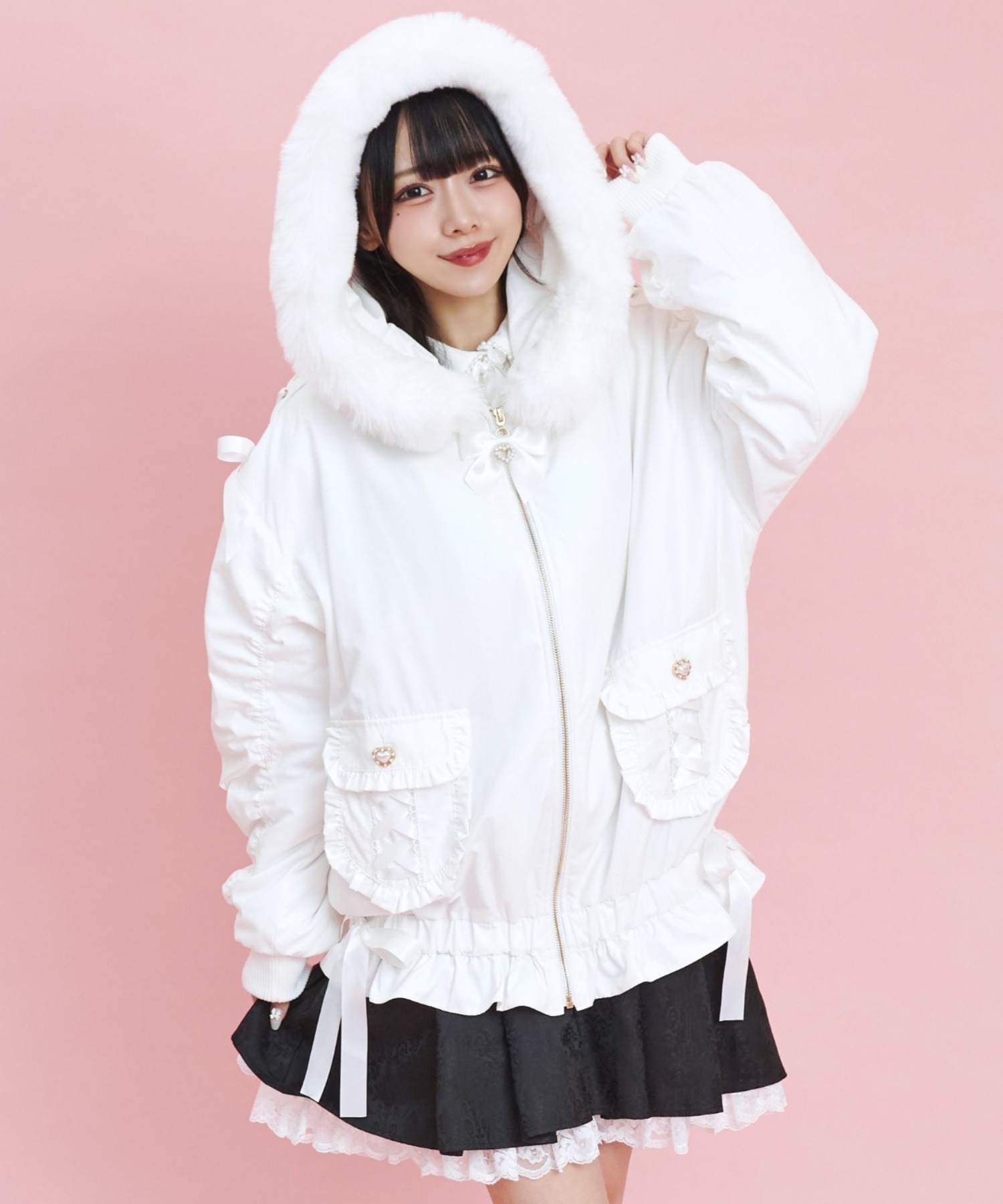 Secret Honey（シークレットハニー）の「フリルフードブルゾン