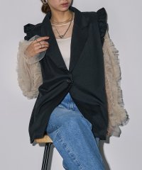 MAISON BREEZE reveur/メゾンブリーズレヴール MAISON BREEZE reveur ツイル フリル ジレ ベスト トップス DTK/507010483