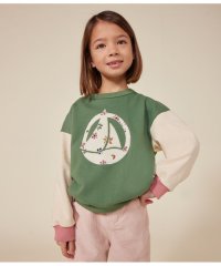 PETIT BATEAU/スウェットカラーブロック長袖プルオーバー/507010897