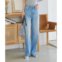 KOBE LETTUCE/コウベレタス KOBE LETTUCE 綿100%ハイウエストストレートワイドデニムパンツ【トール】 [M4060]/506889487