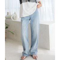 KOBE LETTUCE/コウベレタス KOBE LETTUCE 綿100%ハイウエストストレートワイドデニムパンツ [M4060]/506901794