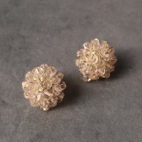 Noelmarket/ノエルマーケット Noelmarket ピアス 金属アレルギー つけっぱなし クリア 花 18kコーティング K18GP ピンクゴールド ゴールド 両耳セット /507004773